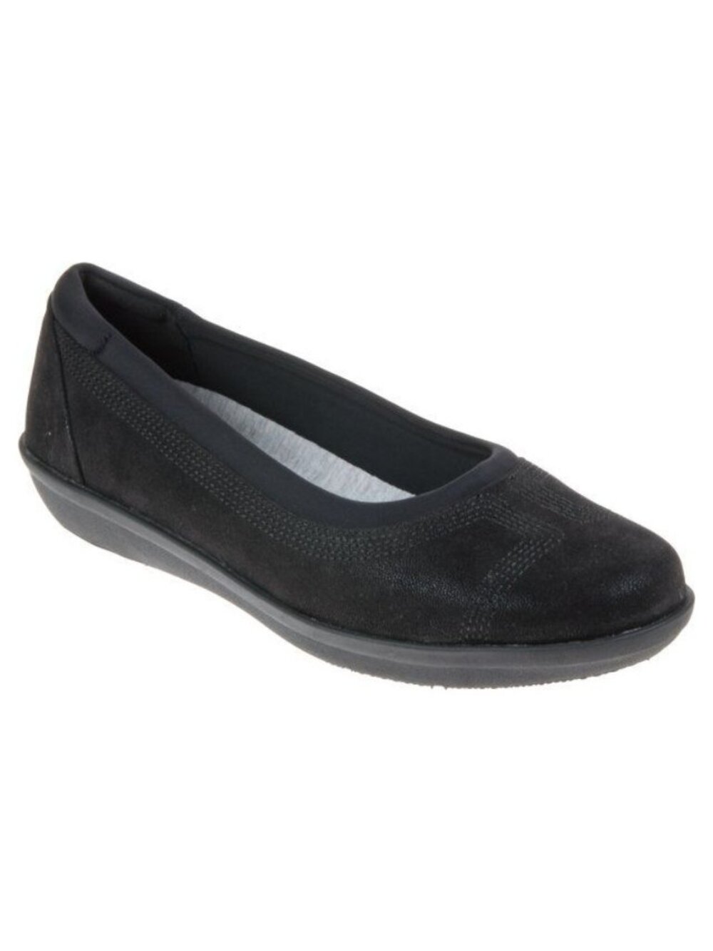 Clarks Cloudsteppers Ayla Low Women Sz6 Black Ballet Flats Slip On Shoes 2613778